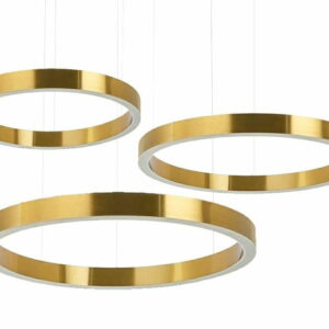 Lampa wisząca RING 40 + 60 + 80 złota na jednej podsufitce