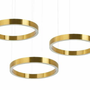 Lampa wisząca RING 40 + 40 + 40 złota na jednej podsufitce