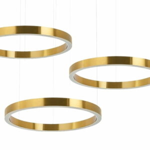 Lampa wisząca RING 60 + 60 + 60 złota na jednej podsufitce