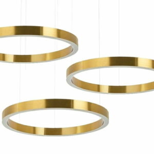Lampa wisząca RING 80 + 80 + 80 złota na jednej podsufitce
