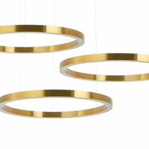 Lampa wisząca RING 100 + 100 + 100 złota na jednej podsufitce