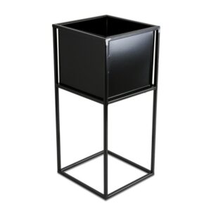 Nowoczesny kwietnik stojak czarny 50 cm