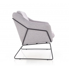 Sofa dwuosobowa soft ii szara/czarna nowoczesna