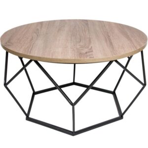 Stolik kawowy diamond 70 czarny c.dąb