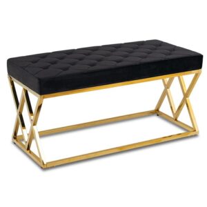 Pikowane siedzisko timantti gold black