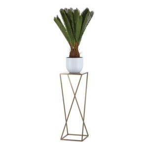 Nowoczesny kwietnik stojący 70 cm złoty