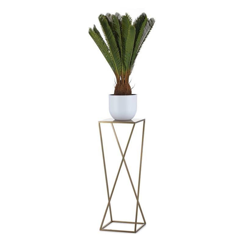 Nowoczesny kwietnik stojący 70 cm złoty