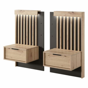Stoliki nocne TALLY (D) dąb artisan/antracyt