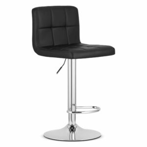Hoker barowy PROT 3770 czarna ekoskóra/baza chrom