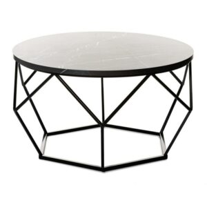 Stolik kawowy diamond 70cm marmur czarny