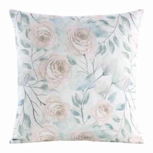 Poszewka flore/9 45x45 cm zieleń + krem