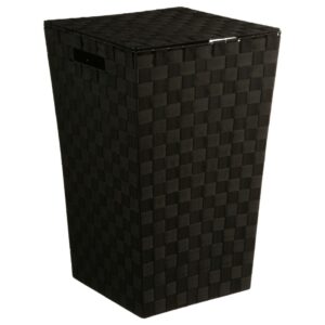 Kosz na pranie pleciony czarny 50 l