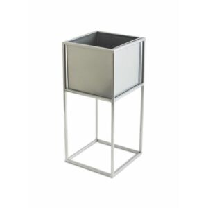 Nowoczesny kwietnik stojak chrom 50 cm