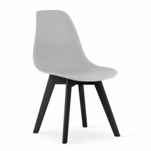 Krzesła KITO 3791 szare, nogi czarne / 4 sztuki