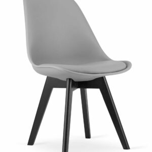 Krzesła MARK 3754 szare, nogi czarne / 4 sztuki