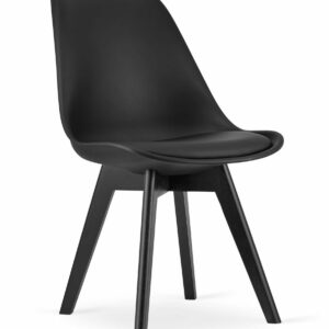 Krzesła MARK 3706 czarne, nogi czarne / 4 sztuki