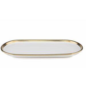 Taca dekoracyjna lovia white gold 32 cm
