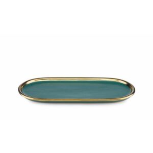 Taca dekoracyjna lovia green gold 25 cm