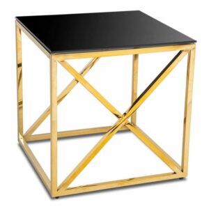 Stolik kawowy nelja gold black 55 cm
