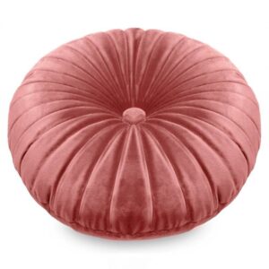 Poduszka velvet/40 średnica 40cm c.róż