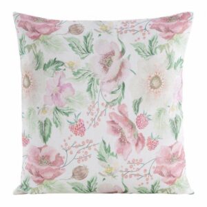 Poszewka flore/11 45x45 cm róż + zieleń