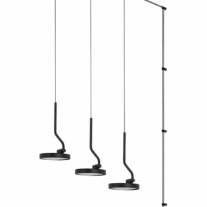 MOOSEE lampa ścienna FLAT 3 czarna