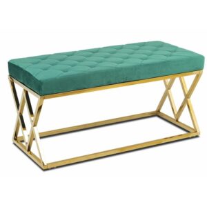 Pikowane siedzisko timantti gold green