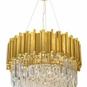 Lampa wisząca IMPERIAL GOLD 60 - stal, kryształ