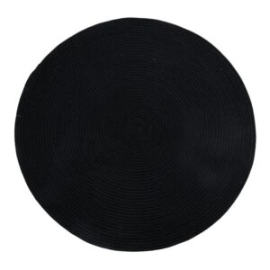 Dywan pleciony ze sznurka 80 cm czarny