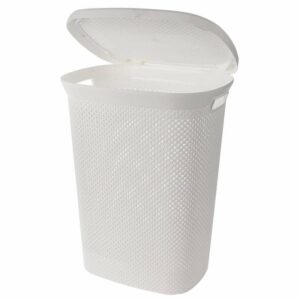 Kosz na pranie biały z pokrywą 60 l