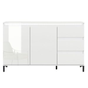 Komoda varazze 2d3s 138 cm biały wysoki połysk