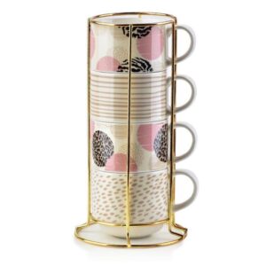 Komplet 4 filiżanek milan gold 250ml