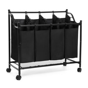 Kosz do segregacji prania mobilny 4x35 l loft