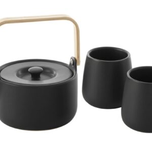 Zestaw tea black 2 kubki z dzbankiem