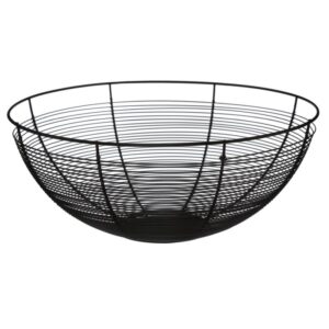 Metalowy kosz na owoce czarny 32 cm