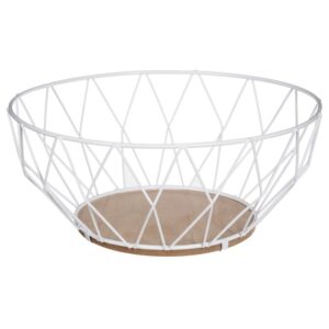 Metalowy kosz na owoce diamond white
