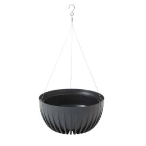 Donica stripped eco recykling wisząca antracytowa 24xh14 cm
