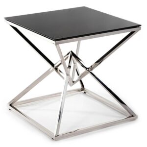Stolik kawowy diamanto silver black 60cm
