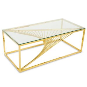 Stolik kawowy laine gold 120 cm