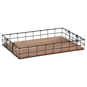 Taca drewniano metalowa loft 42x20 cm