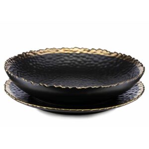 Komplet 2 talerzy kati black gold - duży