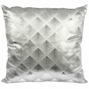 Poduszka dekoracyjna velvet srebrna 45cm