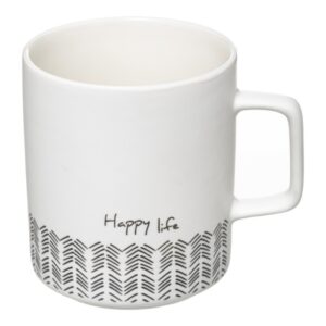 Kubek biały happy life 480 ml