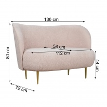 Sofa dwuosobowa nela