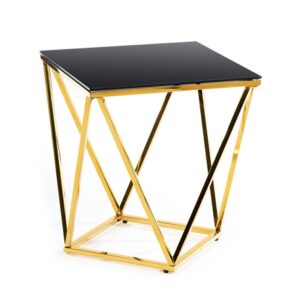 Stolik kawowy diamanta gold black 50 cm