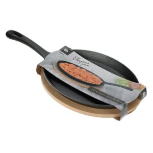 Patelnia żeliwna owalna z deską 24 cm