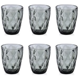 Komplet 6 szarych szklanek 250ml