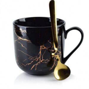 Kubek lola marble z łyżeczką 480 ml