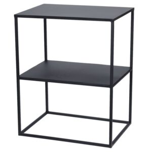 Stolik pomocniczy metalowy z półką loft