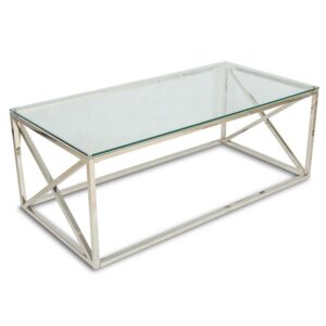 Stolik kawowy nelja silver 120 cm